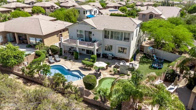 6026 E Sonoran Trl, Scottsdale, AZ 85266 - aerial perspective of suburban area with a pool area