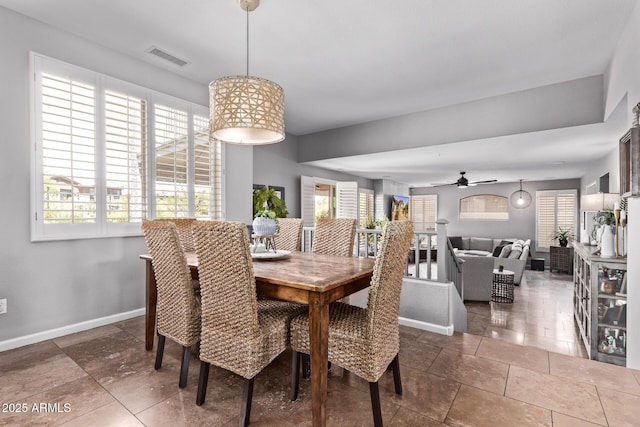 6026 E Sonoran Trl, Scottsdale, AZ 85266 - dining area featuring ceiling fan and baseboards