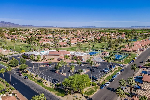 bird's eye view with a mountain view and a residential view