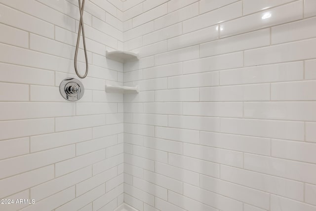 interior details with tiled shower