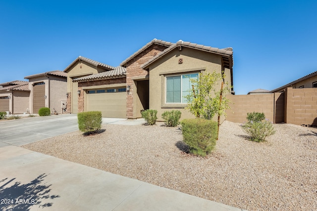 view of front of home featuring a garage