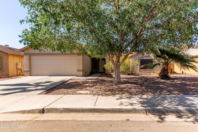 3018 W Country Club Ter, Phoenix, AZ 85027 - view of property hidden behind natural elements with an attached garage, driveway, and stucco siding