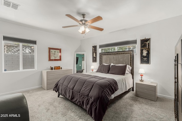 1814 W Thomas Rd, Phoenix, AZ 85015 - bedroom featuring carpet floors, baseboards, and ceiling fan