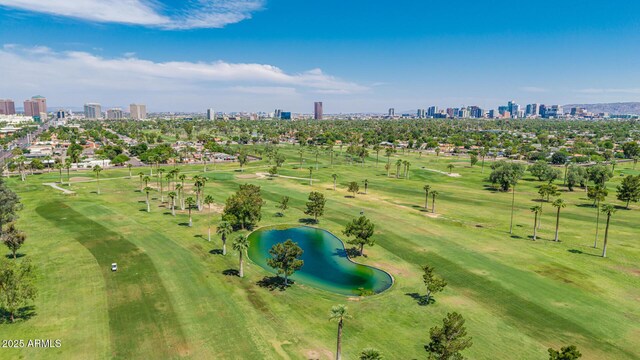 1814 W Thomas Rd, Phoenix, AZ 85015 - bird's eye view of city skyline, a nearby body of water, and a golf course