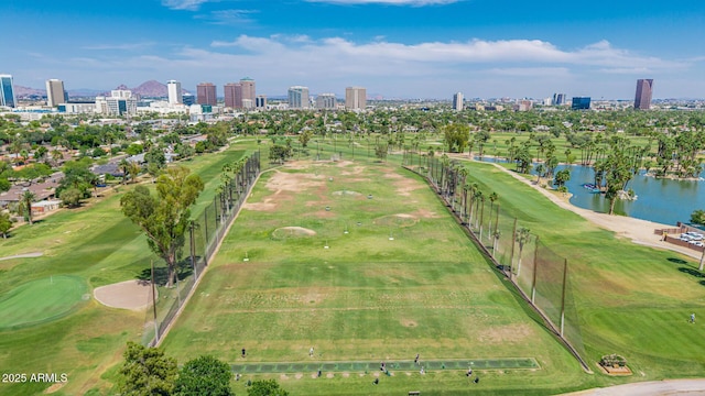 1814 W Thomas Rd, Phoenix, AZ 85015 - bird's eye view of skyline, a large body of water, and a golf course