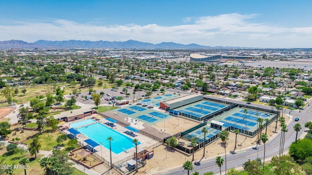 1814 W Thomas Rd, Phoenix, AZ 85015 - aerial view of a pool area and a mountain backdrop