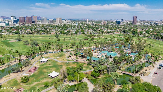 1814 W Thomas Rd, Phoenix, AZ 85015 - aerial overview of property's location with nearby urban area, a nearby body of water, and a golf club