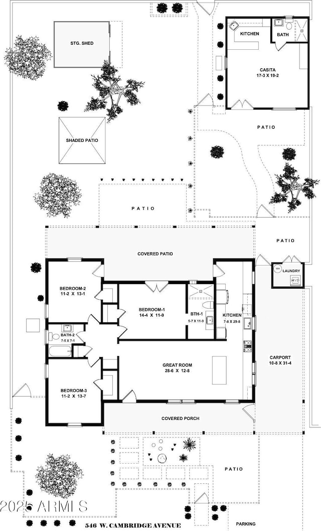 546 W Cambridge Ave, Phoenix, AZ 85003 - home floor plan