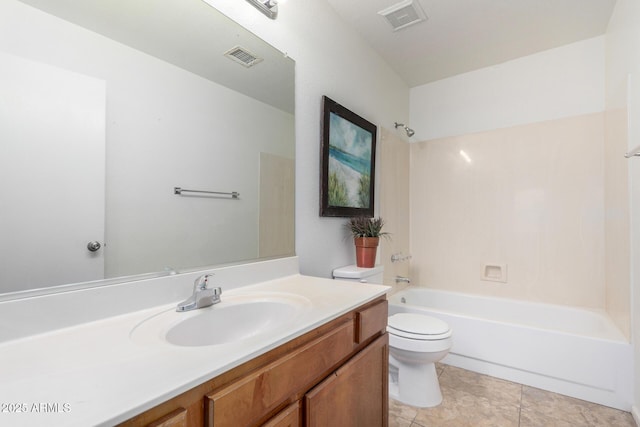 626 W Catclaw St, Gilbert, AZ 85233 - bathroom featuring toilet, visible vents, tub / shower combination, and vanity