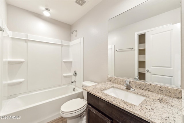 431 W Guinea Ct, Casa Grande, AZ 85122 - bathroom featuring toilet, shower / washtub combination, vanity, and visible vents