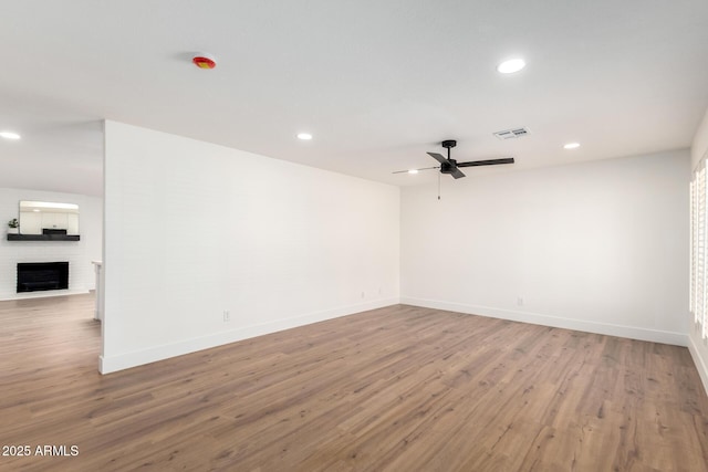 4310 E Sacaton St, Phoenix, AZ 85044 - unfurnished room with a ceiling fan, baseboards, visible vents, and recessed lighting