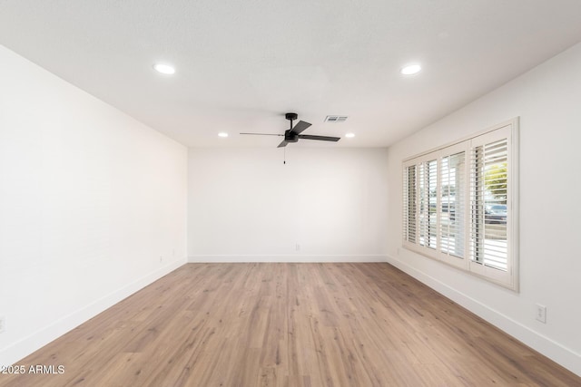 4310 E Sacaton St, Phoenix, AZ 85044 - empty room featuring recessed lighting, ceiling fan, visible vents, and baseboards