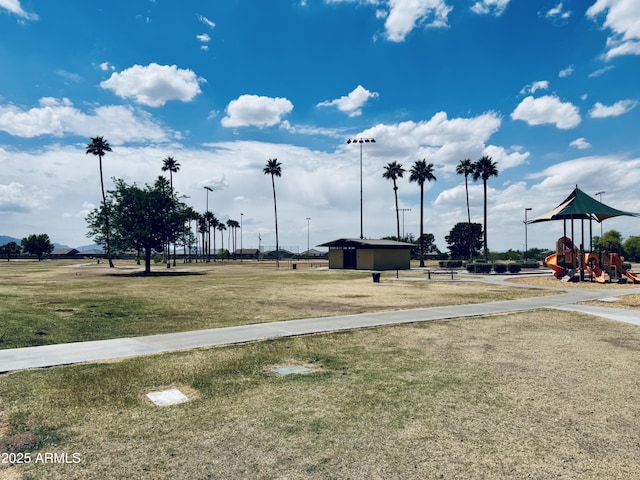 surrounding community featuring a yard
