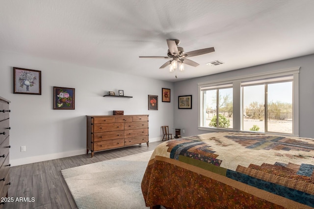 32431 N 226th Ave, Wittmann, AZ 85361 - bedroom featuring wood finished floors, baseboards, and ceiling fan