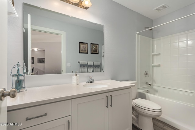 32431 N 226th Ave, Wittmann, AZ 85361 - full bath featuring toilet, vanity, shower / bath combination, and wood finished floors
