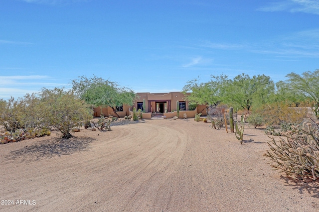 view of pueblo revival-style home