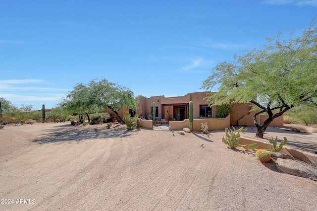 view of pueblo revival-style home