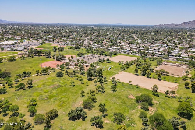 6231 E Desert Cove Ave, Scottsdale, AZ 85254 - aerial view of residential area featuring a mountain backdrop and a golf club