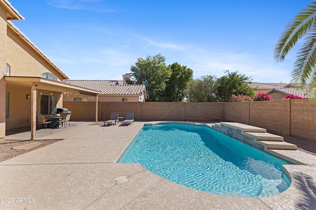 view of pool with a patio