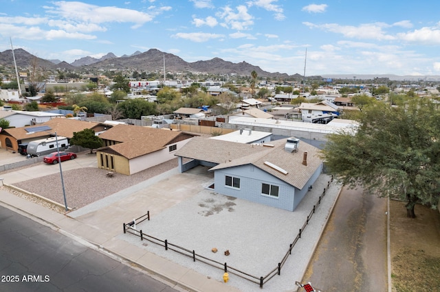 aerial view featuring a mountain view