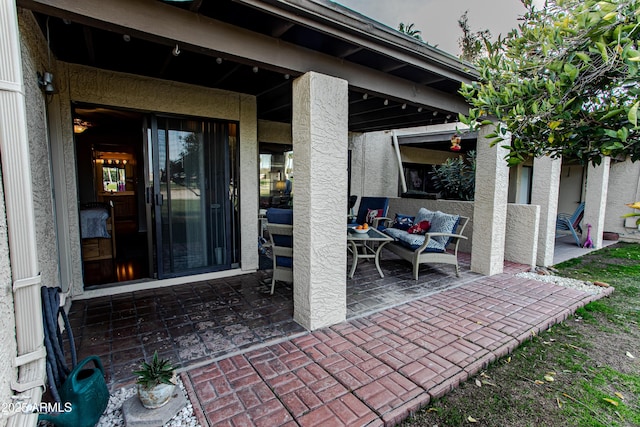 view of patio with outdoor lounge area