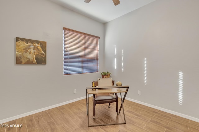 office with ceiling fan