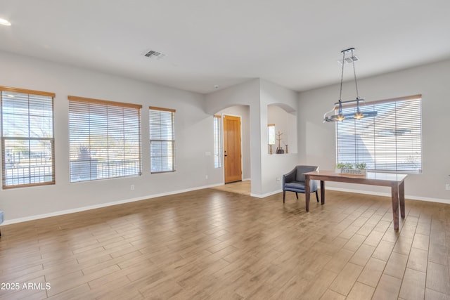 interior space featuring light hardwood / wood-style floors