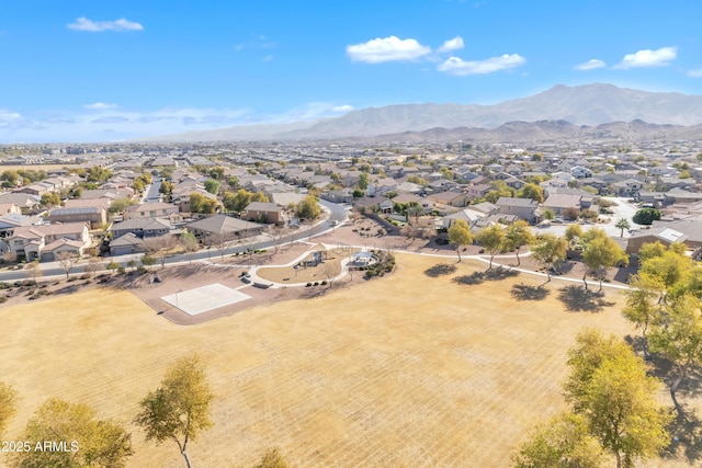 bird's eye view featuring a mountain view