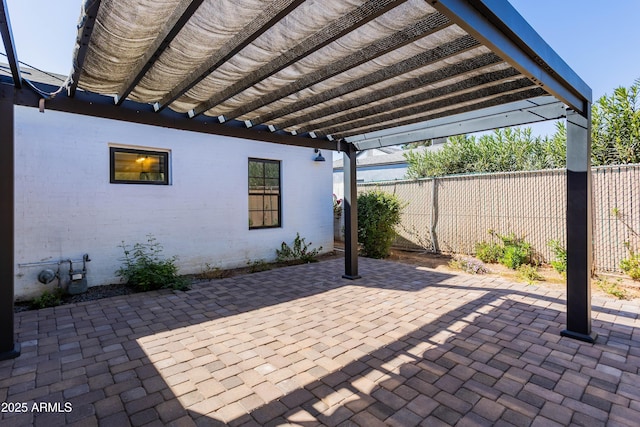 view of patio / terrace with fence