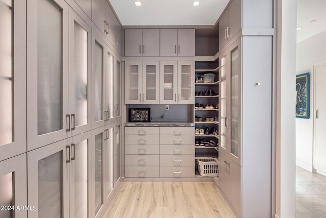 interior space featuring light hardwood / wood-style floors