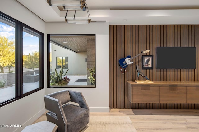 interior space with light wood-type flooring