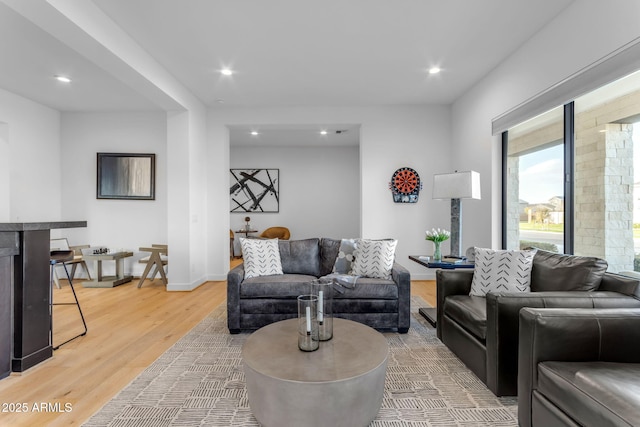 living room featuring hardwood / wood-style floors