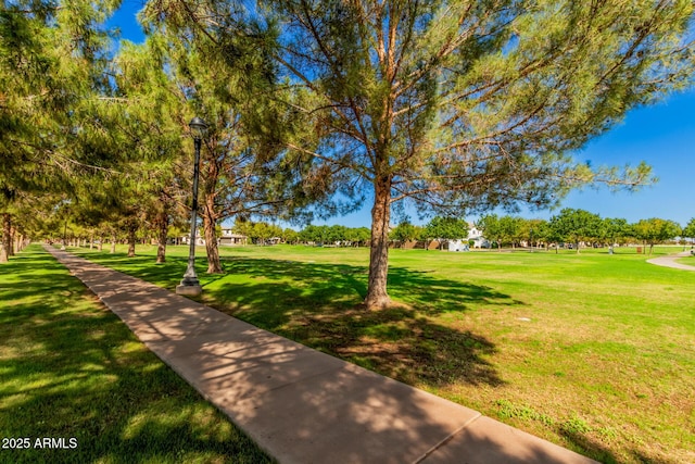 view of home's community featuring a yard