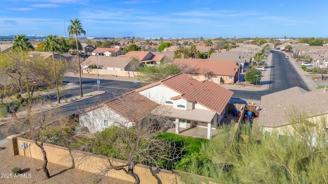 aerial view with a residential view