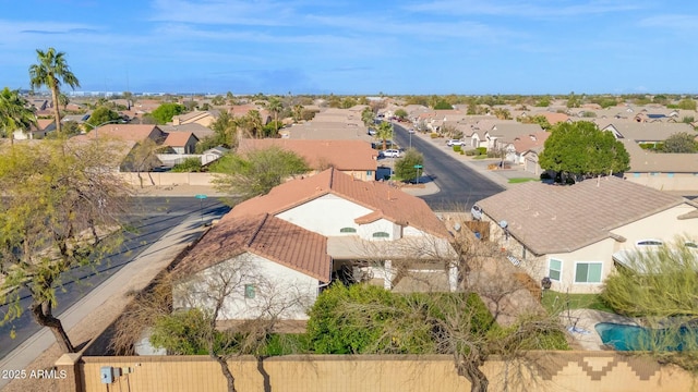 bird's eye view featuring a residential view