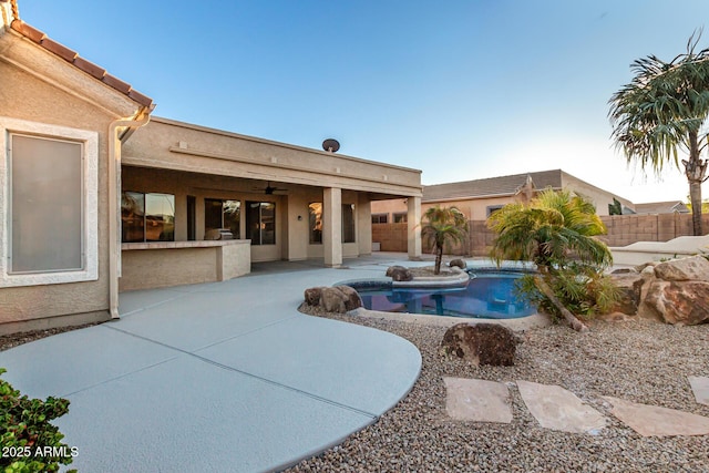 view of pool featuring a patio