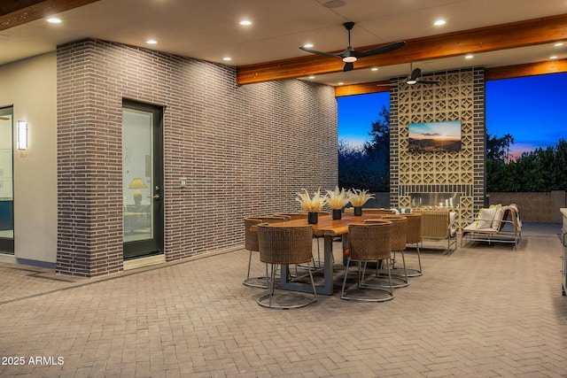 11649 N Miller Rd, Scottsdale, AZ 85260 - view of patio featuring ceiling fan and outdoor dining area