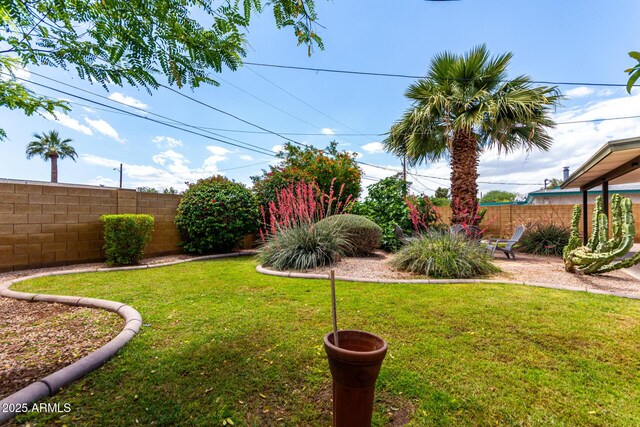 3031 E Avalon Dr, Phoenix, AZ 85016 - view of yard with a patio area