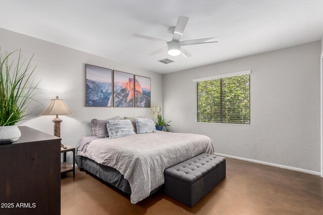 3031 E Avalon Dr, Phoenix, AZ 85016 - bedroom with baseboards, carpet floors, and ceiling fan
