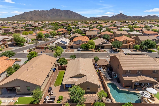 aerial view featuring a mountain view