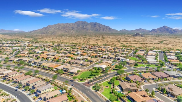 bird's eye view featuring a mountain view