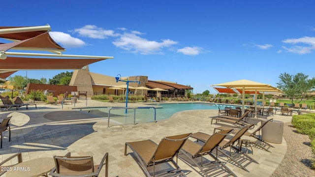 view of pool with a patio