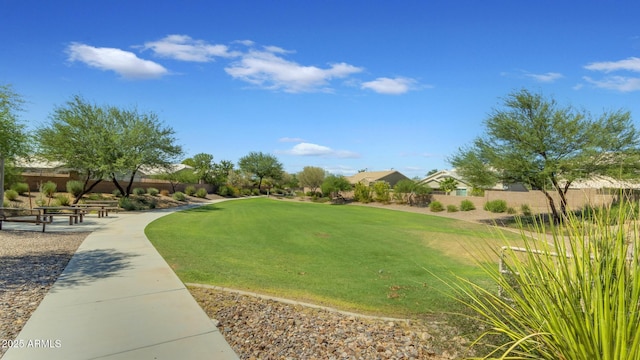 surrounding community featuring a lawn