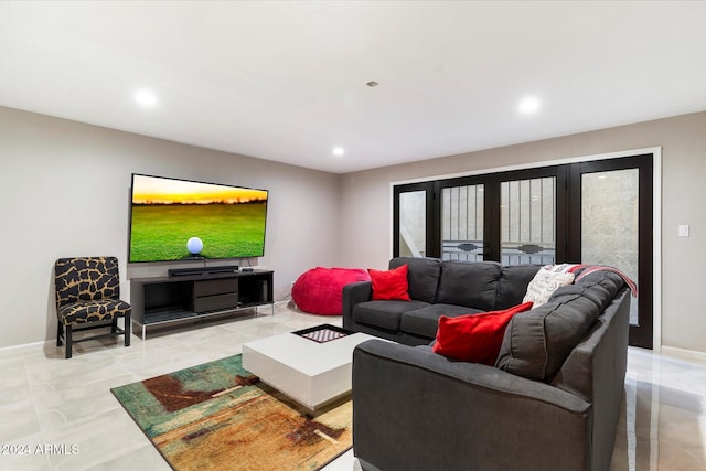 24218 N 85th St, Scottsdale, AZ 85255 - living area featuring french doors and recessed lighting