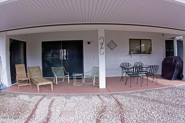 view of patio / terrace with a grill