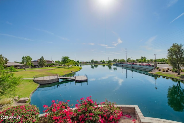 4562 S Park Grove St Unit 101, Gilbert, AZ 85297 - water view featuring a boat dock