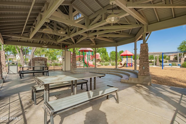 4562 S Park Grove St Unit 101, Gilbert, AZ 85297 - view of patio with a gazebo