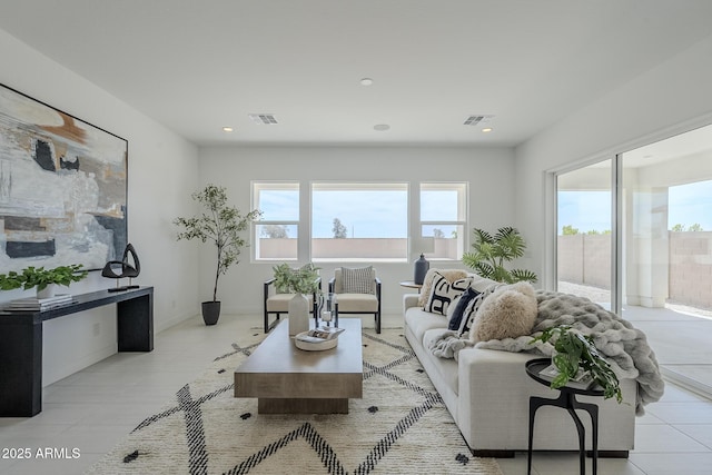 11045 N Hershey St, Surprise, AZ 85388 - living area featuring recessed lighting and light tile patterned floors