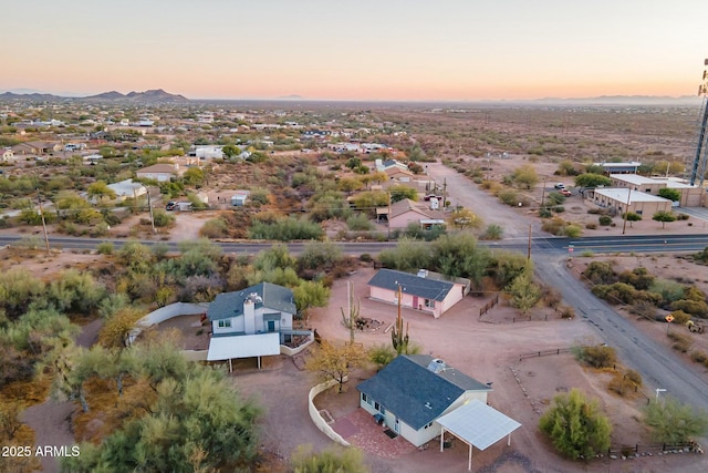 drone / aerial view with a residential view