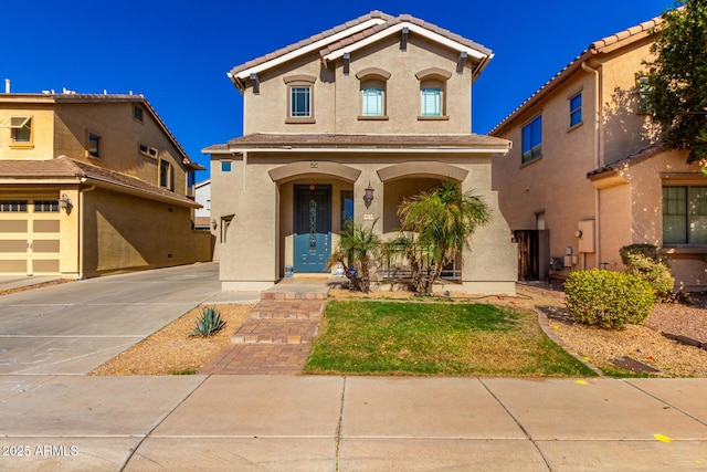 mediterranean / spanish-style house with covered porch